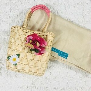 Mini picnic Basket weaves handbag